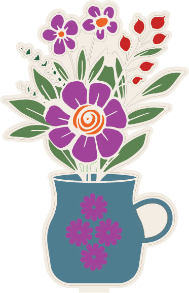 Daisy Mug Bouquet Paint Kit - juliemstudios