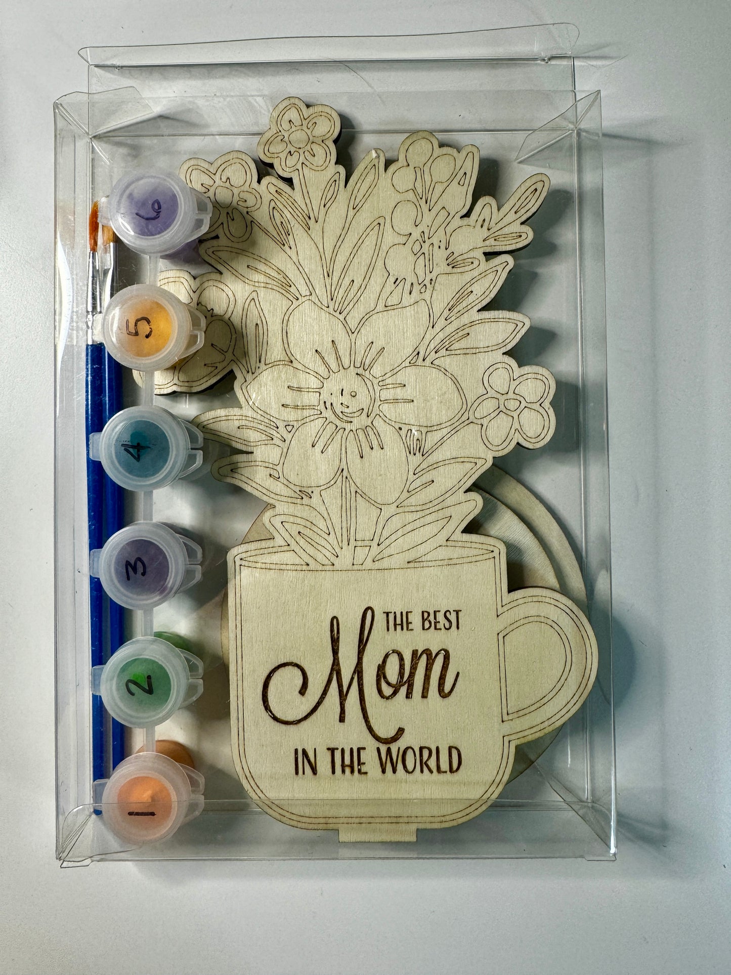 'The Best Mom in the World' Bouquet Paint Kit - juliemstudios