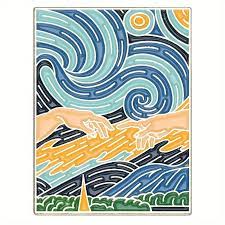 Enamel Anime Van Gogh Inspired pin - Hands - juliemstudios