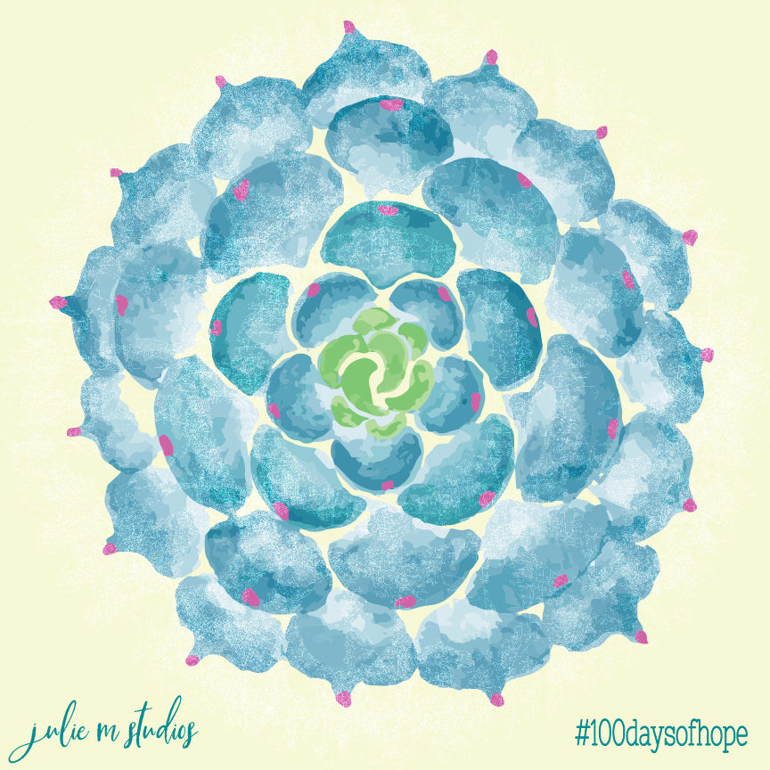 Day 004 - Blue Peace - juliemstudios