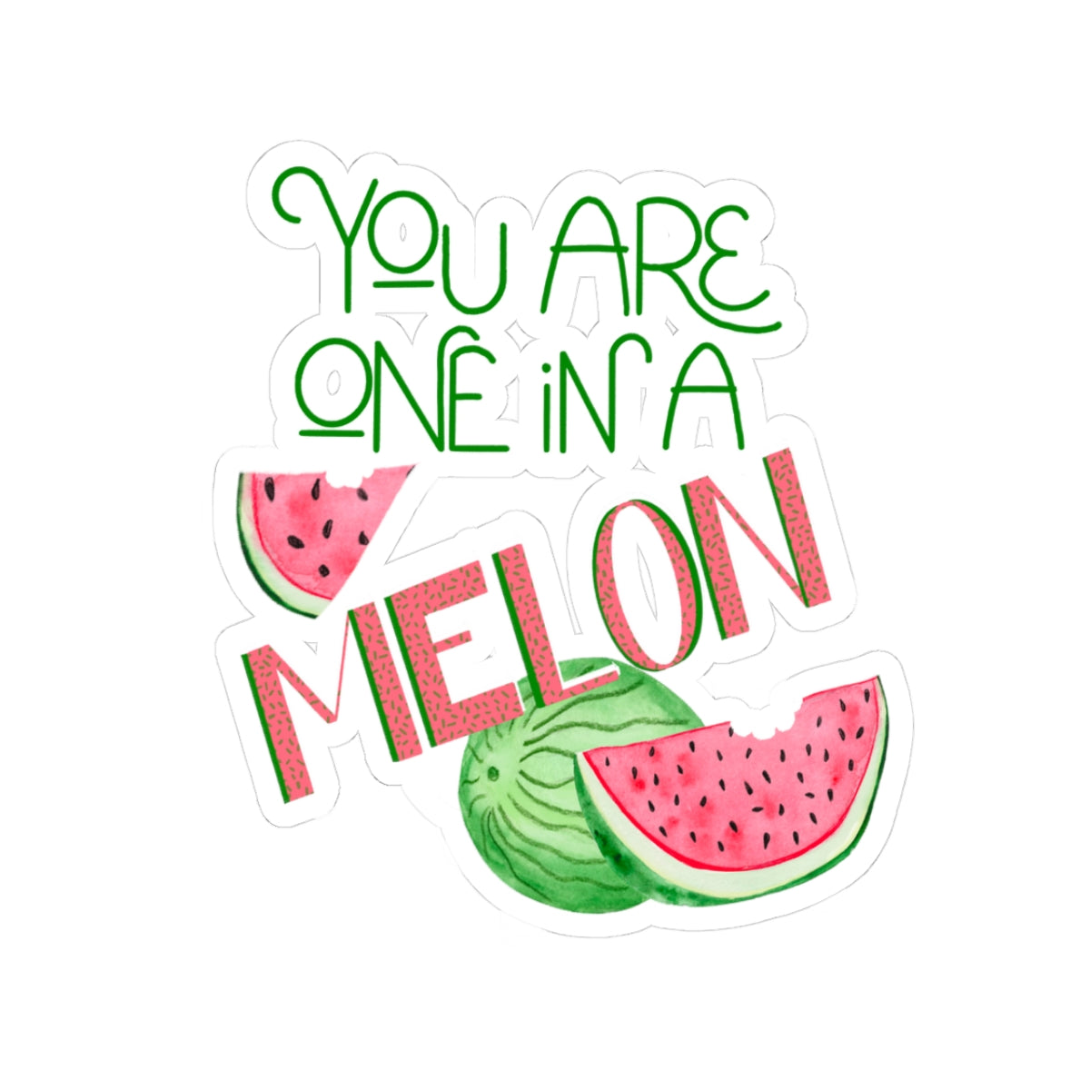 Delightful Watermelon Kiss-Cut Stickers - juliemstudios