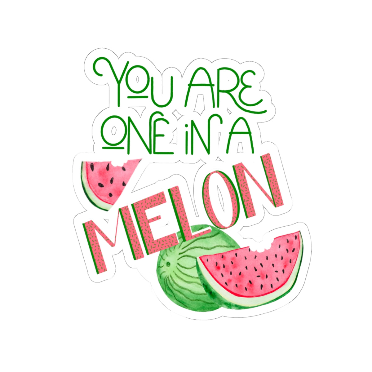 Delightful Watermelon Kiss-Cut Stickers - juliemstudios