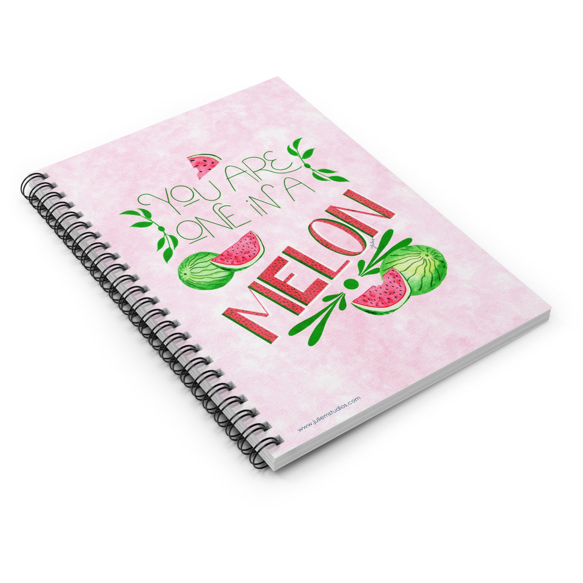 One in a Melon Spiral Notebook - Cute Gift, Journaling, School Supplies, Watermelon Lover, Fun Stationery - juliemstudios