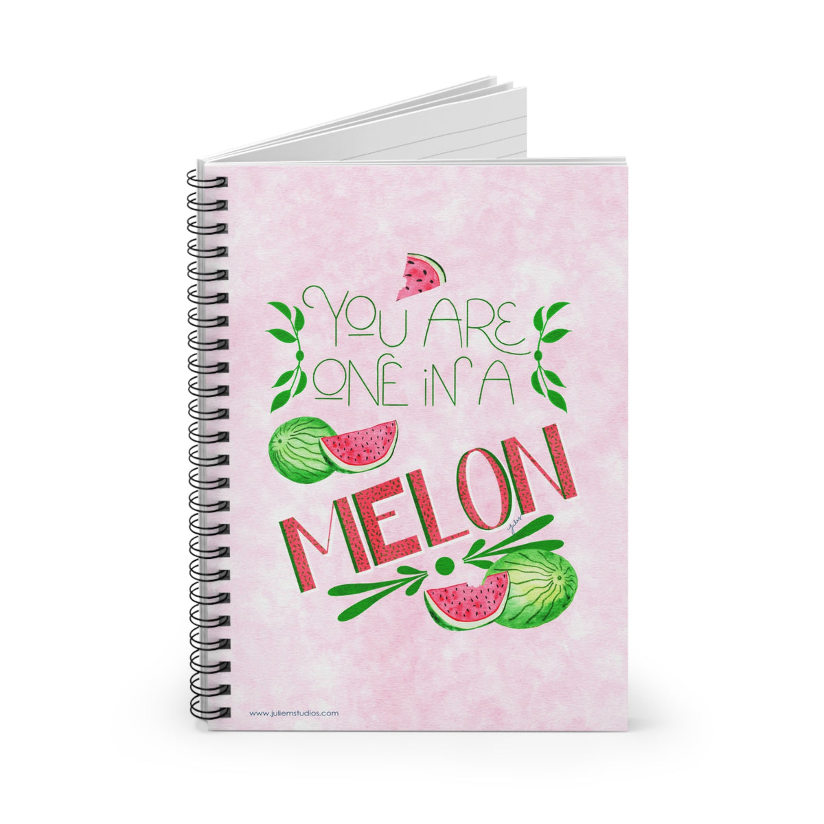 One in a Melon Spiral Notebook - Cute Gift, Journaling, School Supplies, Watermelon Lover, Fun Stationery - juliemstudios