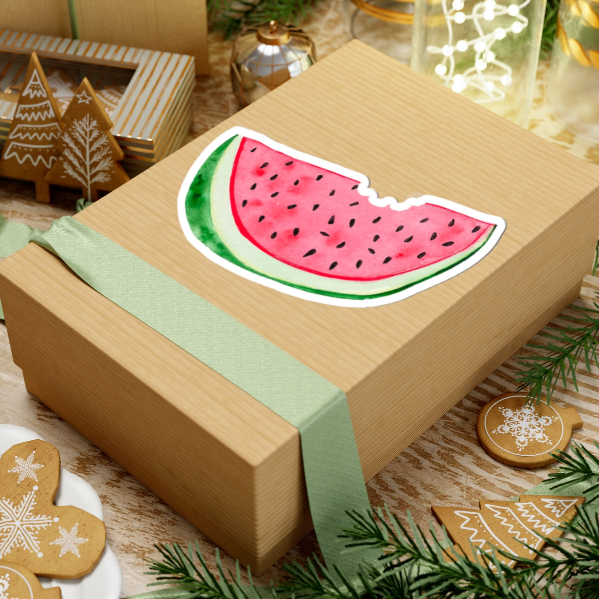 Bite out of my Melon - Kiss-Cut Stickers - juliemstudios