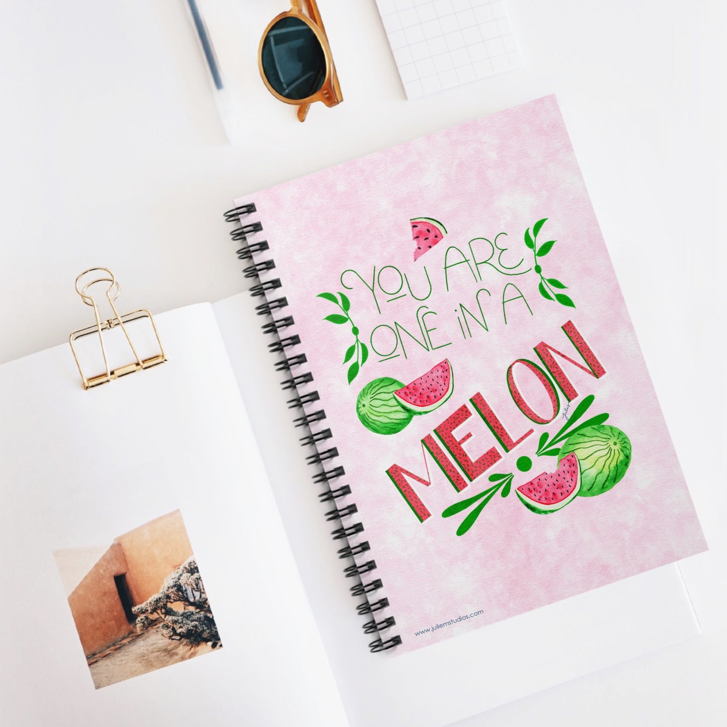 One in a Melon Spiral Notebook - Cute Gift, Journaling, School Supplies, Watermelon Lover, Fun Stationery