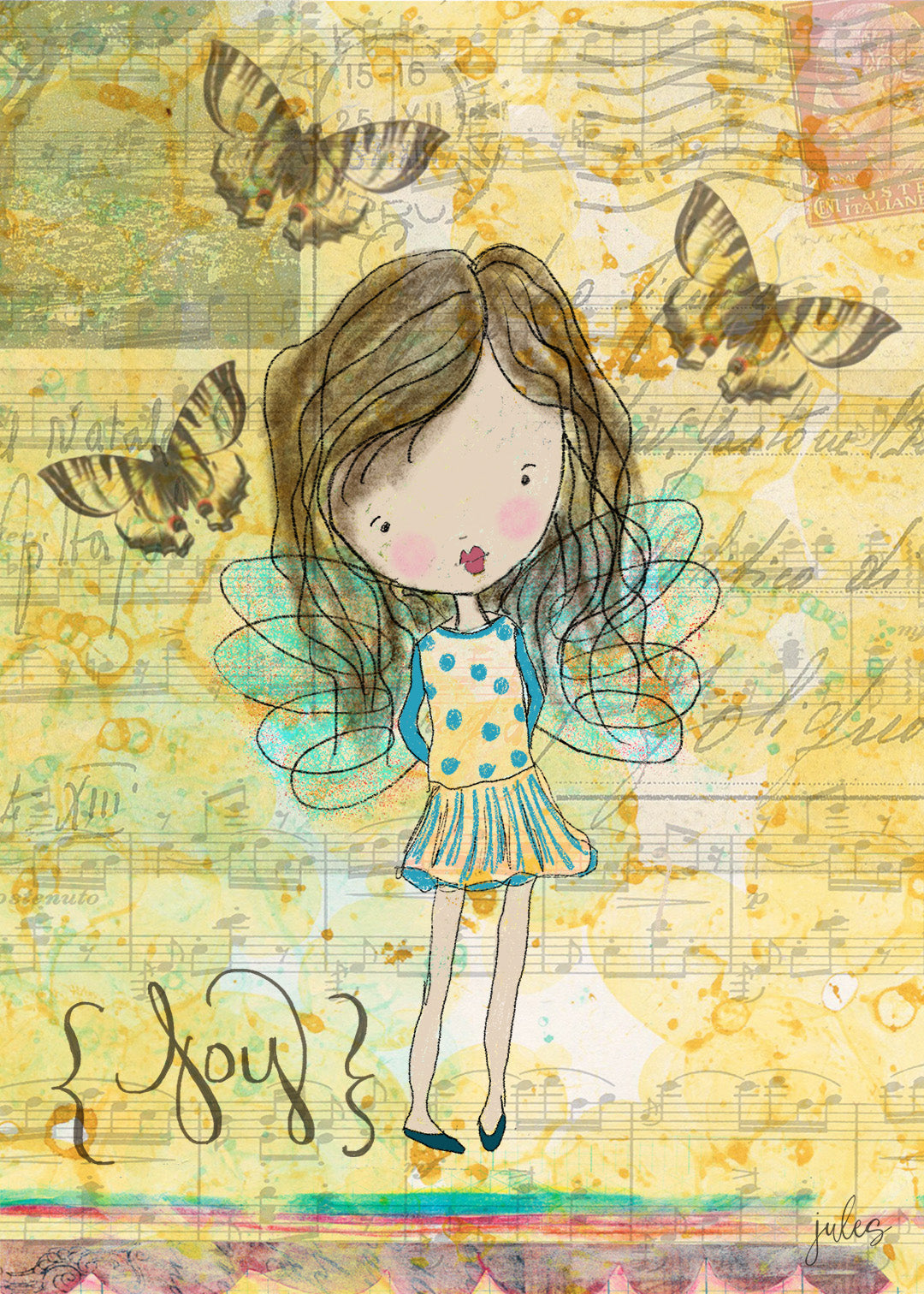 Angel Joy - Art Print created for your walls. - juliemstudios
