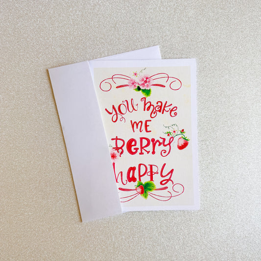 Berry Happy – Greeting Greeting Card (5x7) - juliemstudios