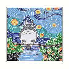 Enamel Anime Van Gogh Inspired pin - Owl - juliemstudios