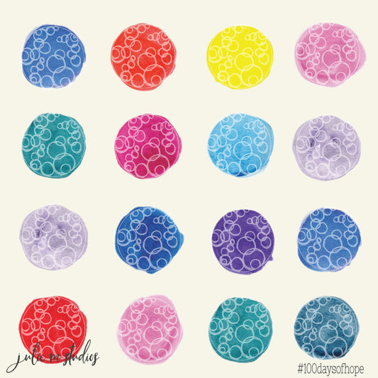 Day 006 - Colorful Circles - juliemstudios