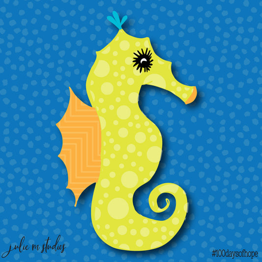 Day 032 - Shelly the Seahorse - juliemstudios