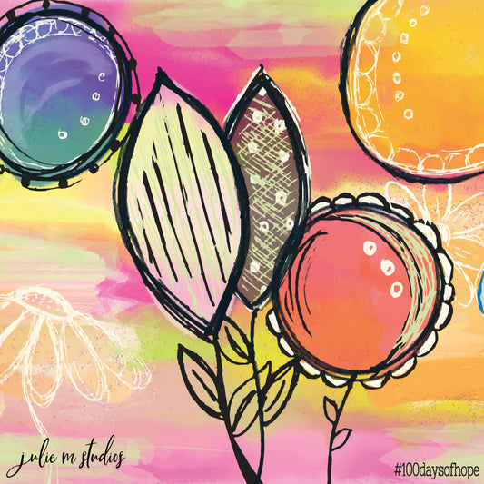 Day 044 - Abstract Flowers - juliemstudios
