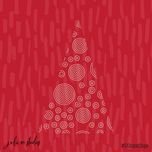Day 051 - Xmas Tree Red - juliemstudios