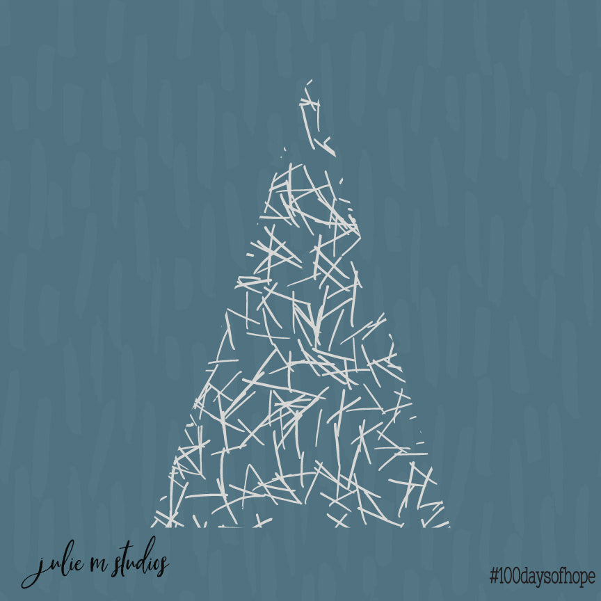 Day 052 - Xmas Tree Slate Blue - juliemstudios