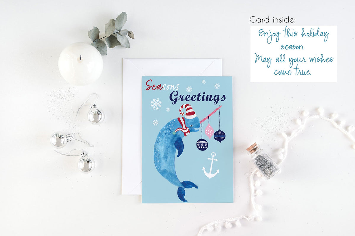Digital Nautical Christmas Cards - Set of 3 - juliemstudios