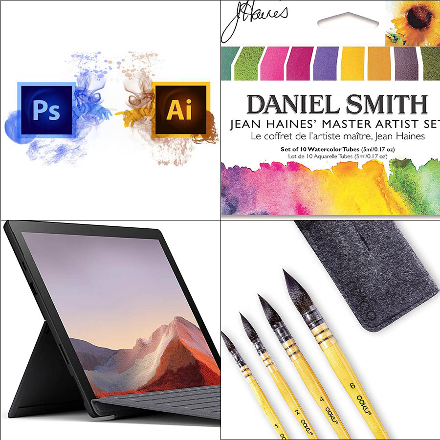 Artist painting tools