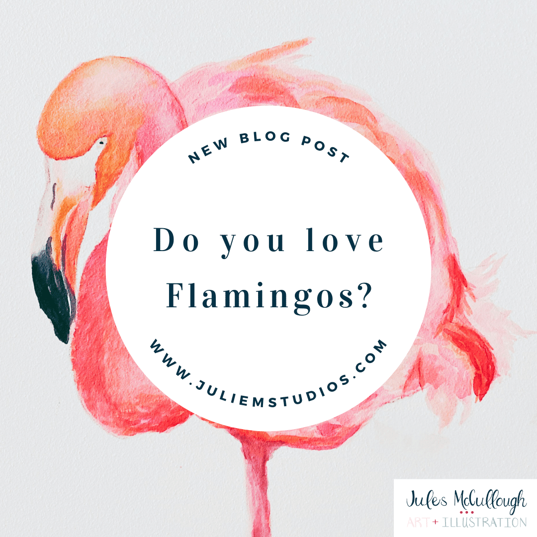 Pink flamingo artwork